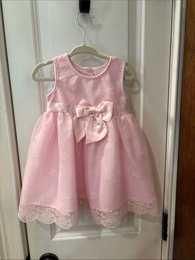 Pink Satin Bow Tulle Formal Dress for Girls NWT brand Katie M. TR27